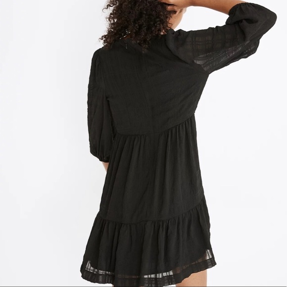 Madewell Puff-Sleeve Ruffle-Hem Mini Dress - Picture 4 of 9